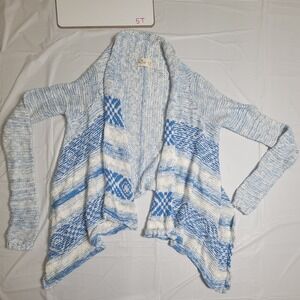 Womens Hollisters Juniors knitted cardigan.   White/Bue. ‎ Size Extra Small